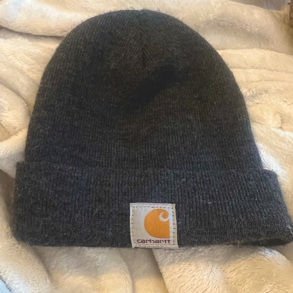 Carhartt Gray Classic Beanie, Youth One Size Fits Most (Ladies Small/Medium) - Picture 1 of 6